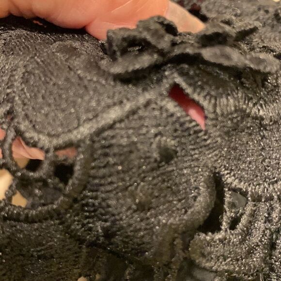 AUXO collection XXL black lace over lining mini dress - Picture 8 of 12